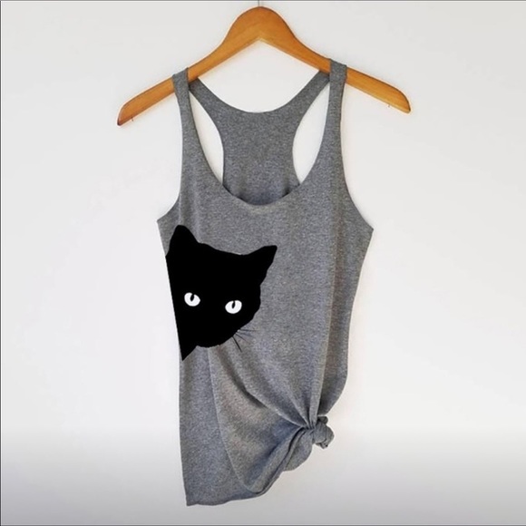 Cat Tank Top • Heathered Gray - Picture 4 of 8